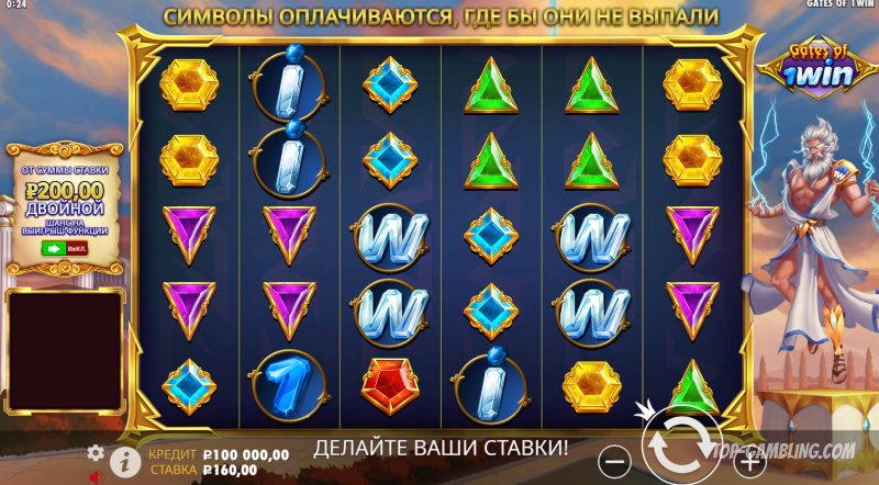 Gates of 1Win: Обзор слота с высокой волатильностью и бонусными спинами в казино