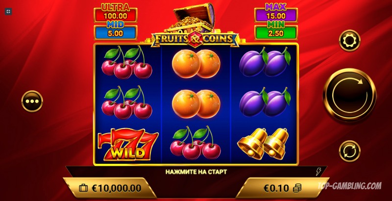 Fruits & Coins – обзор казино-слота: бонусы, джекпоты и игровые механики